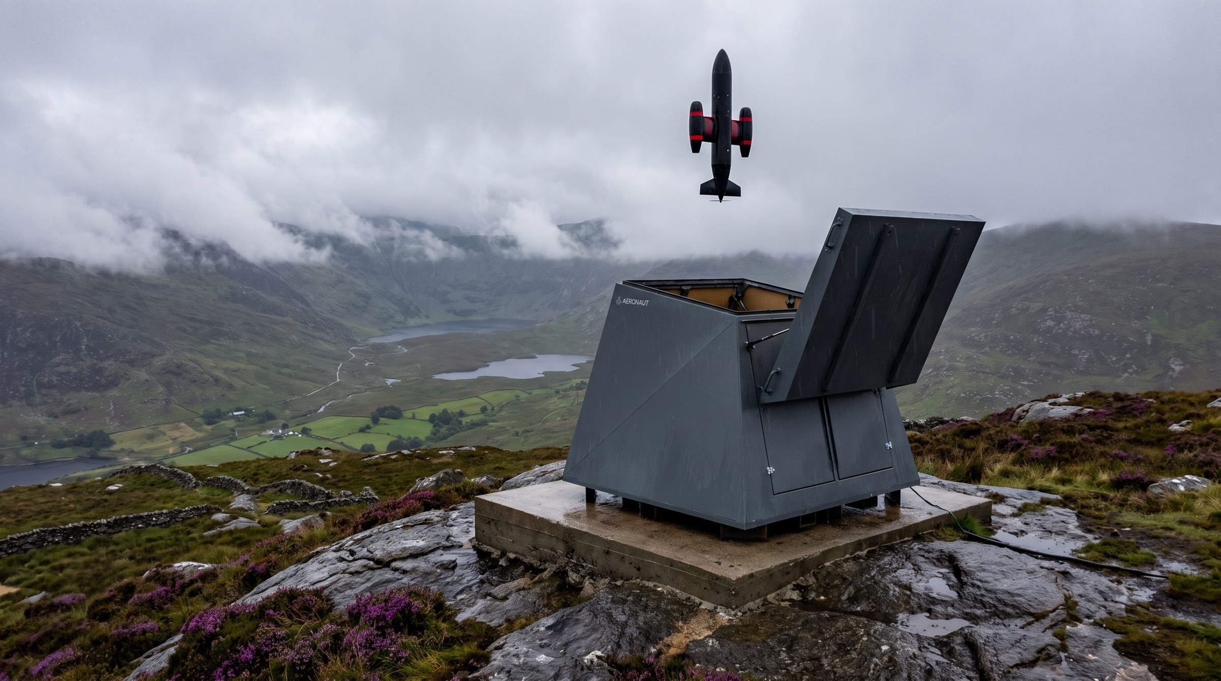 Aeronaut aircraft launching from its ground station